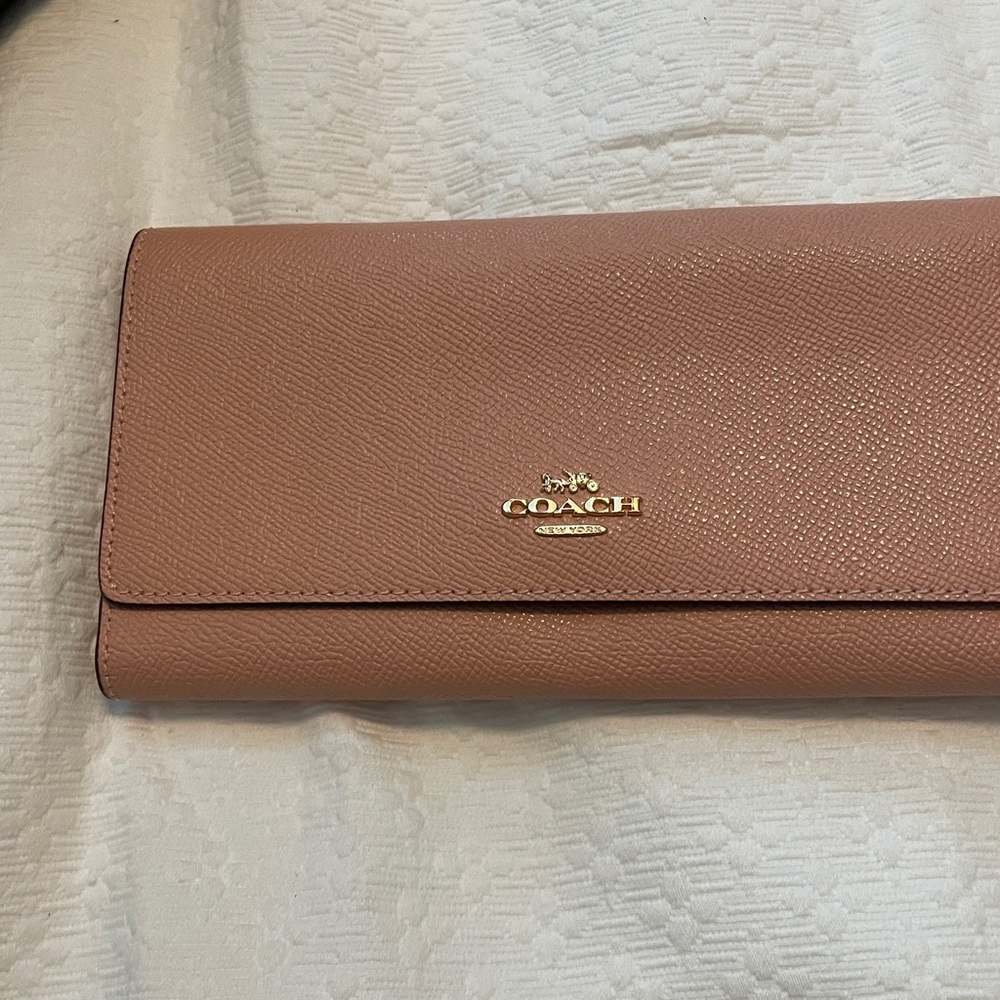 Coach Signature Kristy Brown/ Shell Pink Shoulder Bag and wallet set - Picture 9 of 14